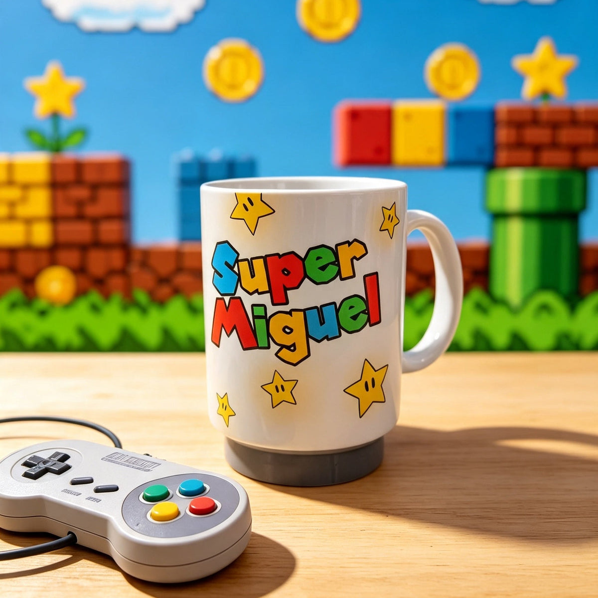 Personalized Super Mario Mug – Custom Caricature Gift for Kids